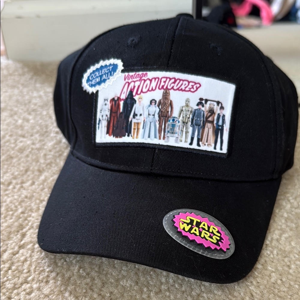 Black Star Wars Action Figures Cap